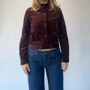 Moto Jacket brown Corduroy Y2K